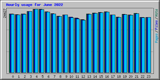 Hourly usage for June 2022