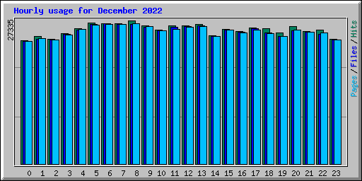 Hourly usage for December 2022